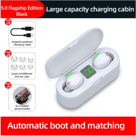 Wireless Earbuds with LED Display - Premium Sound & Long Battery